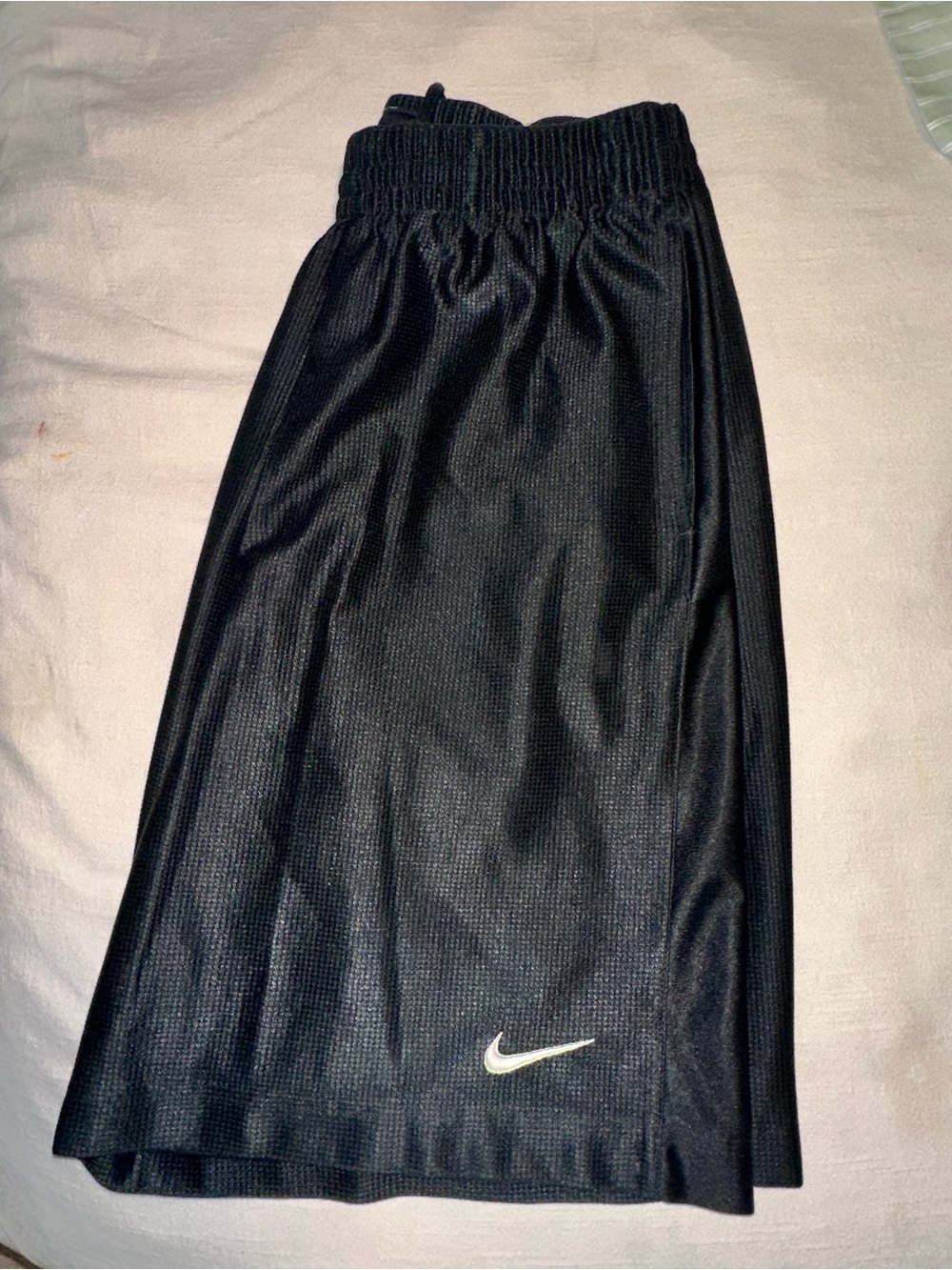 Nike Black Men's Athletic Shorts with White Swoosh